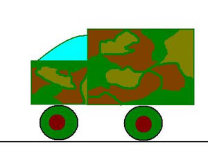 Рис. Военный грузовик