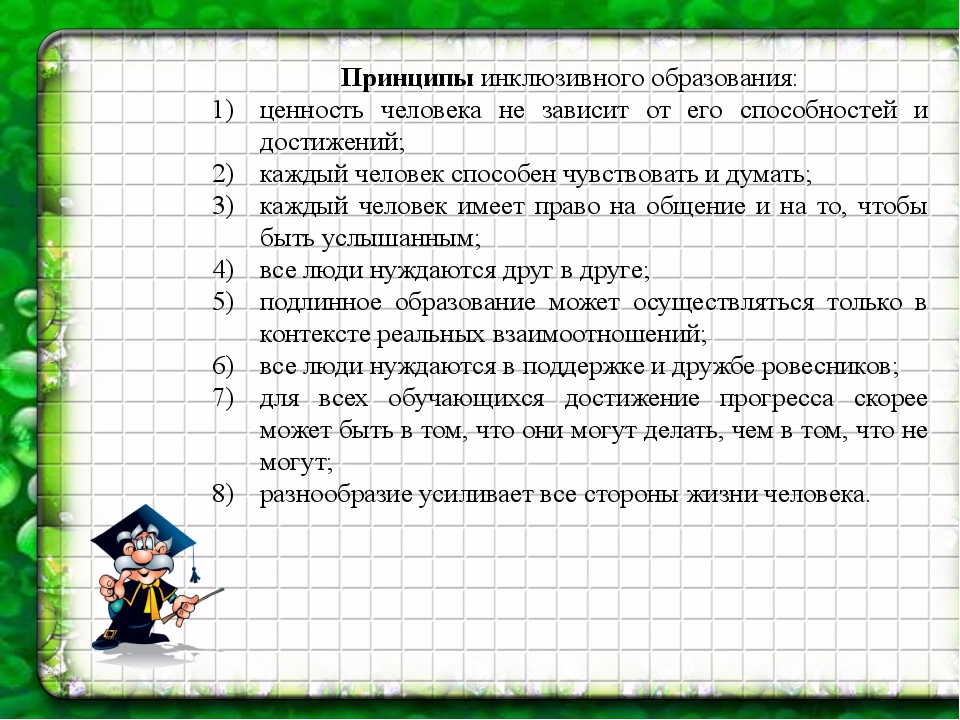 Инклюзивное Образование Рабочая Программа
