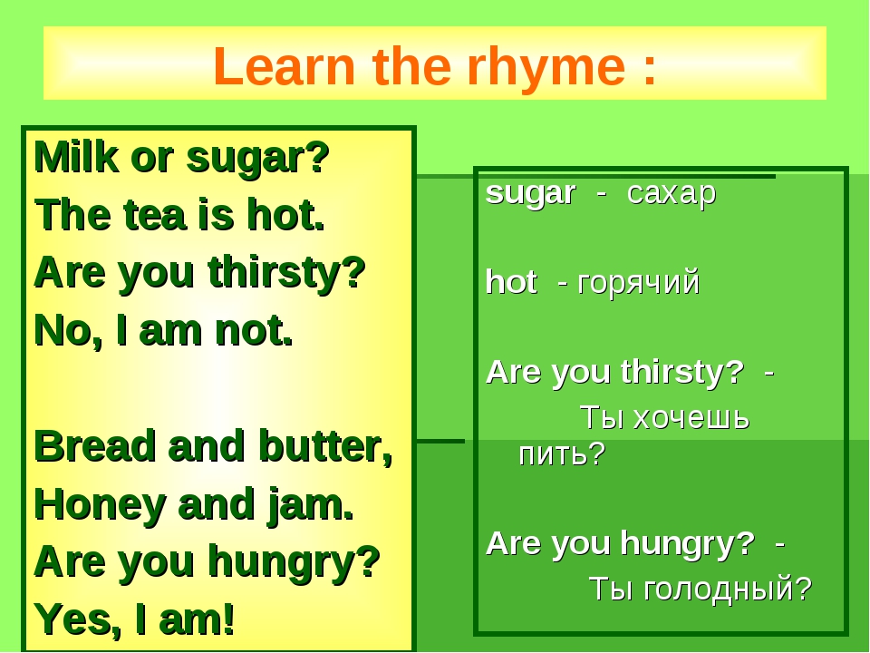 Milk or sugar? The tea is hot. Are you thirsty? No, I am not. Bread and butte... Milk or sugar? The tea is hot. Are you thirsty? No, I am not. Bread and butte...