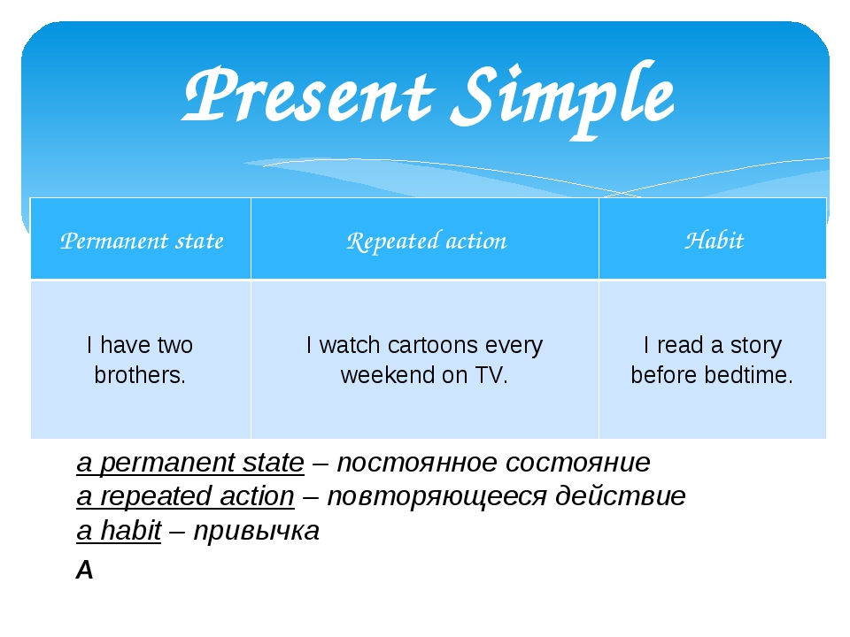 Simple state. Present simple permanent. Present simple Action temporary или permanent. Permanent State примеры. Present simple habitual Actions.