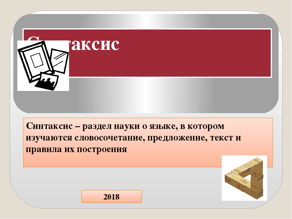 Презентация на тему синтаксис 8 класс