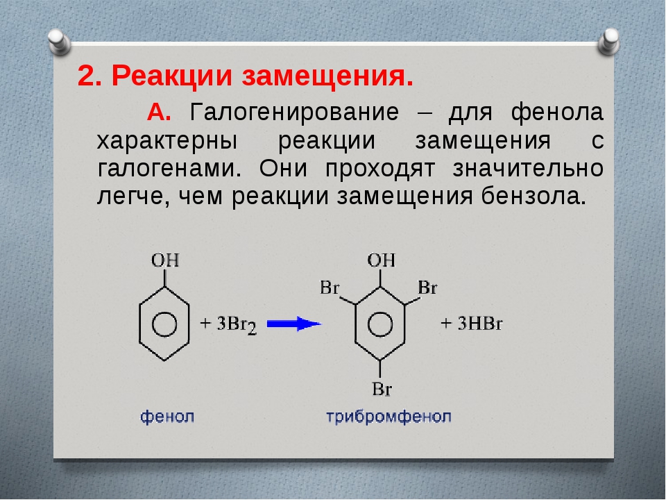 Фенол трибромфенол реакция