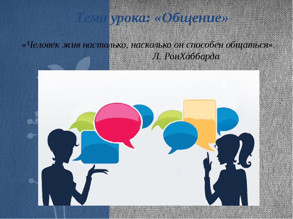 Тема общение 6 класс